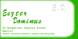 eszter dominus business card